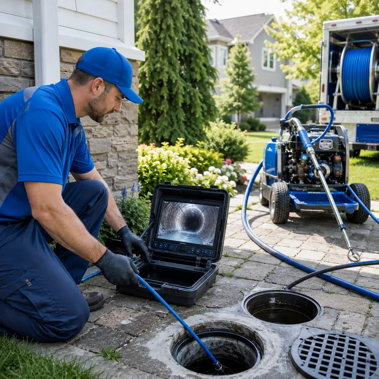 Outdoor drain cleaning professionals serving Runge, TX