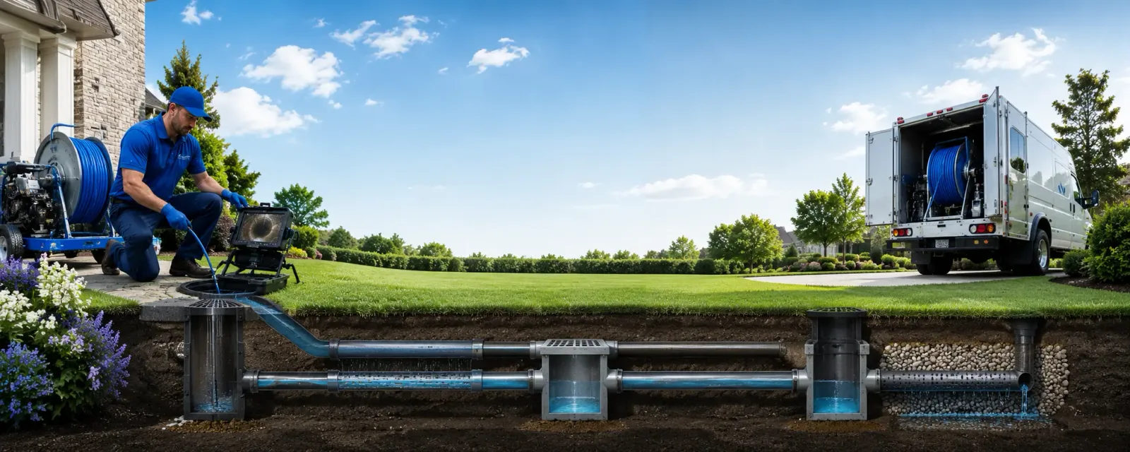 Outdoor drain cleaning information for Runge, TX